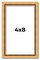 4x8 Classic Modern Gold Picture Frame - UV Acrylic, Foam Board Backing, Hanging Hardware